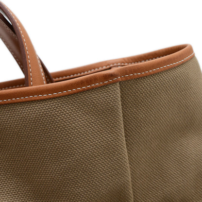 パスパス35 ハンドバッグ トワルアッシュ/バレニア カーキ/ブラウン □R刻印 トートバッグ