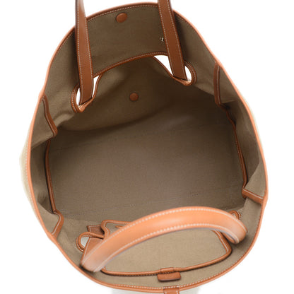 パスパス35 ハンドバッグ トワルアッシュ/バレニア カーキ/ブラウン □R刻印 トートバッグ