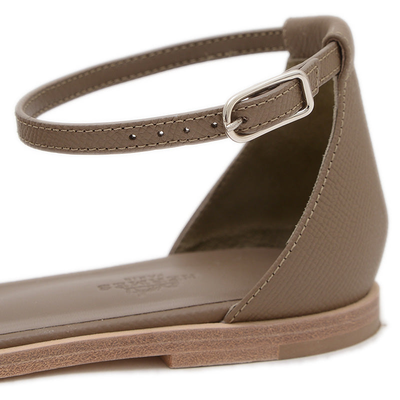 サンダル サントリーニ レザー エトゥープ レディース 39.5サイズ サンダル