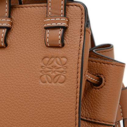 ハンモック ドローストリング ミニ レザー ブラウン 2WAYバッグ ハンドバッグ