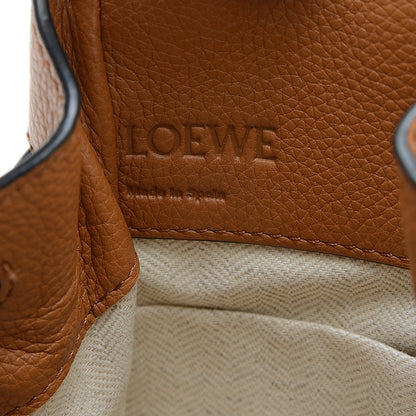 ハンモック ドローストリング ミニ レザー ブラウン 2WAYバッグ ハンドバッグ