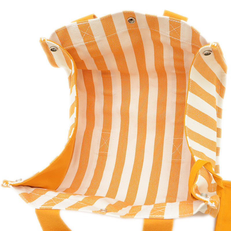 カンヌ PM キャンバス オレンジ/ホワイト トートバッグ