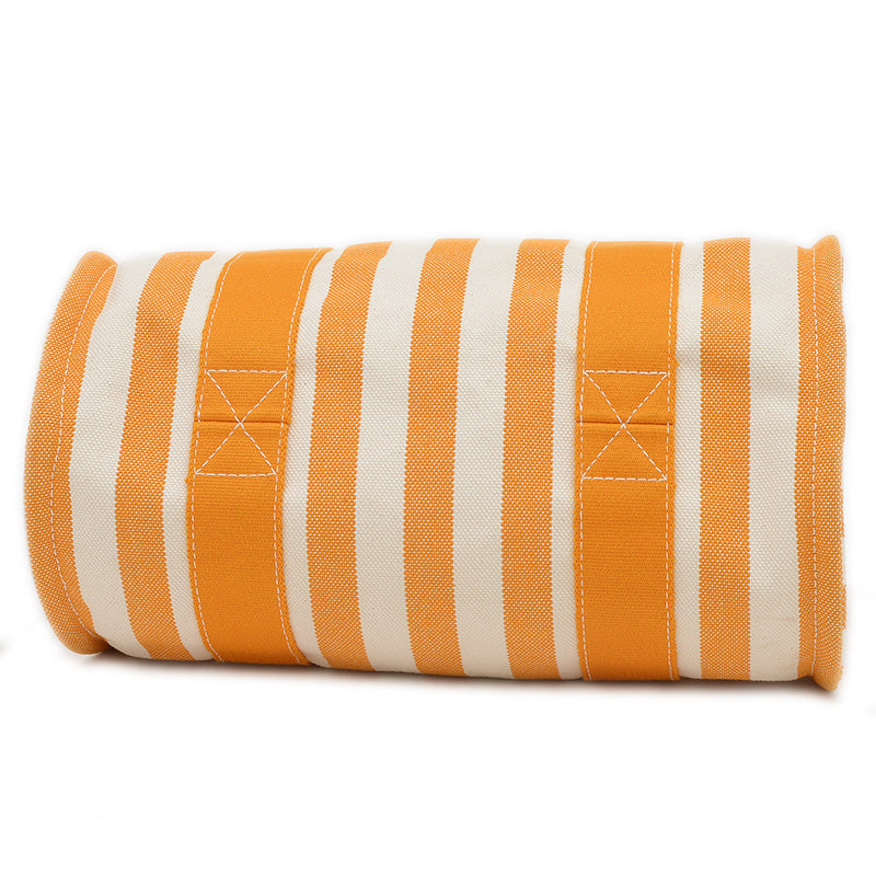 カンヌ PM キャンバス オレンジ/ホワイト トートバッグ