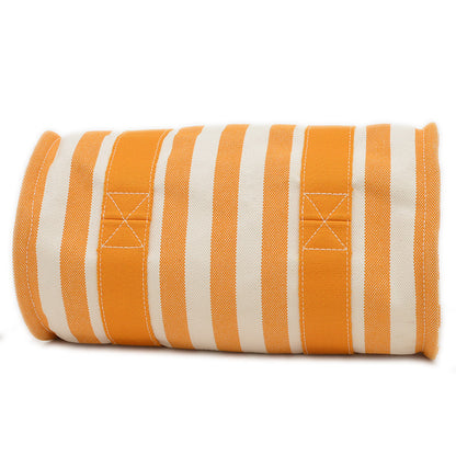 カンヌ PM キャンバス オレンジ/ホワイト トートバッグ