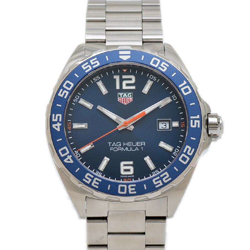 フォーミュラ1 デイト ブルー文字盤 クォーツ SS WAZ1010 腕時計