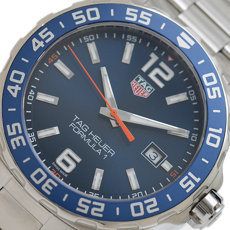 フォーミュラ1 デイト ブルー文字盤 クォーツ SS WAZ1010 腕時計