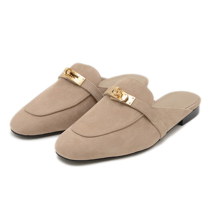 オズ　ミュール サンダル スエード ベージュ レディース 36サイズ ミュール