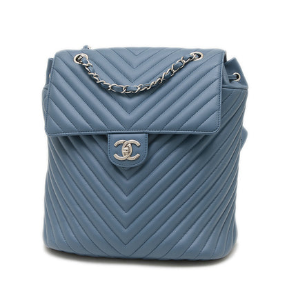 シェブロン バックパック ラムスキン ブルー A91122 リュック・デイパック