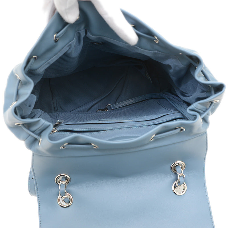 シェブロン バックパック ラムスキン ブルー A91122 リュック・デイパック