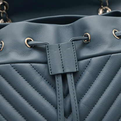 シェブロン バックパック ラムスキン ブルー A91122 リュック・デイパック