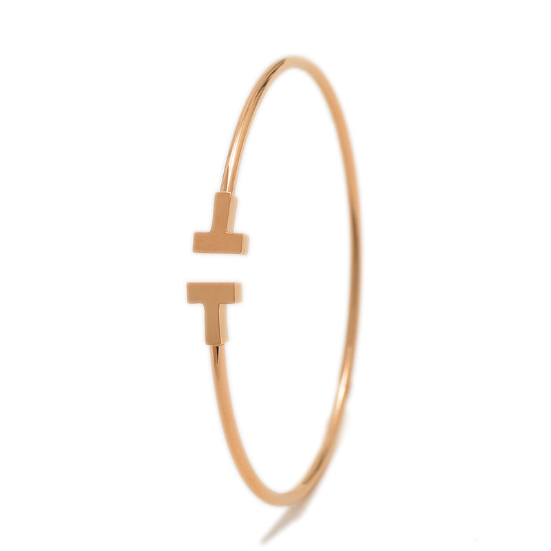 Tナロー ワイヤー ブレスレット ミディアム K18PG ブレスレット