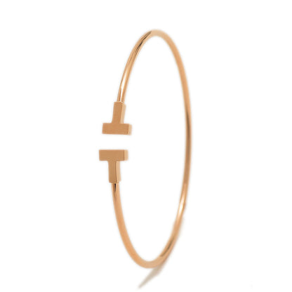 Tナロー ワイヤー ブレスレット ミディアム K18PG ブレスレット