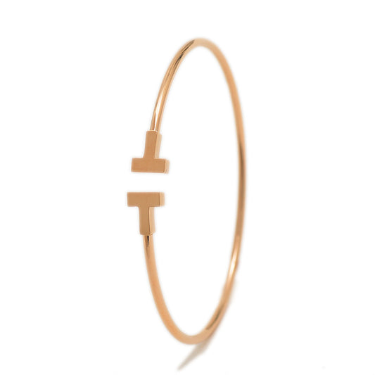 Tナロー ワイヤー ブレスレット ミディアム K18PG ブレスレット