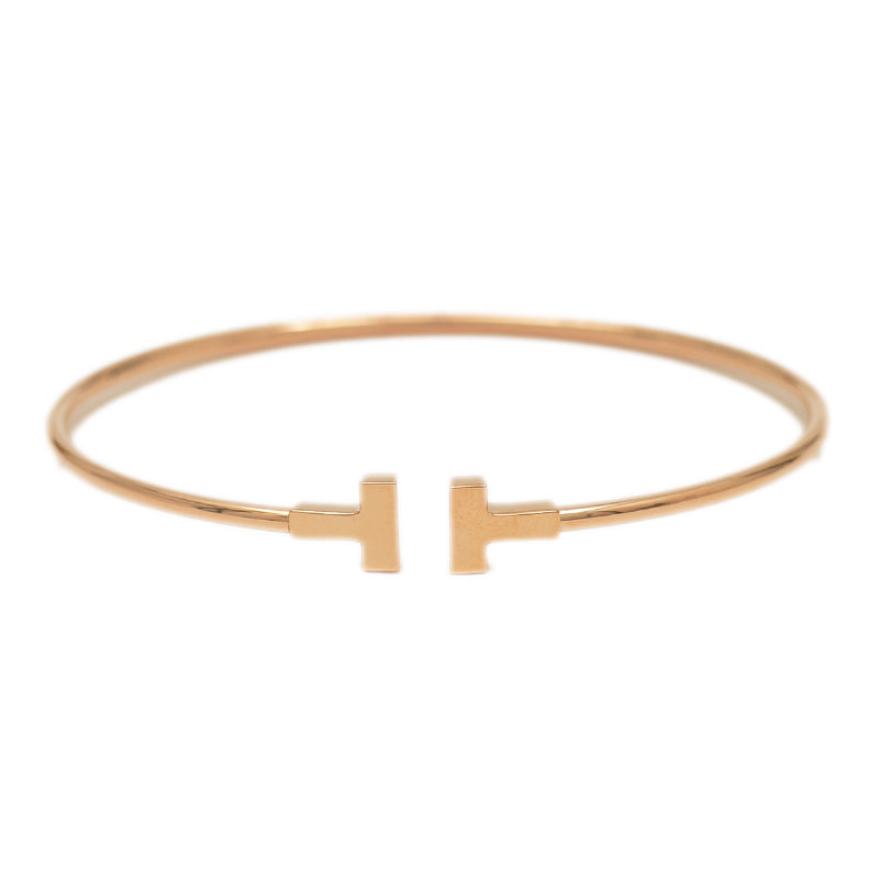 Tナロー ワイヤー ブレスレット ミディアム K18PG ブレスレット