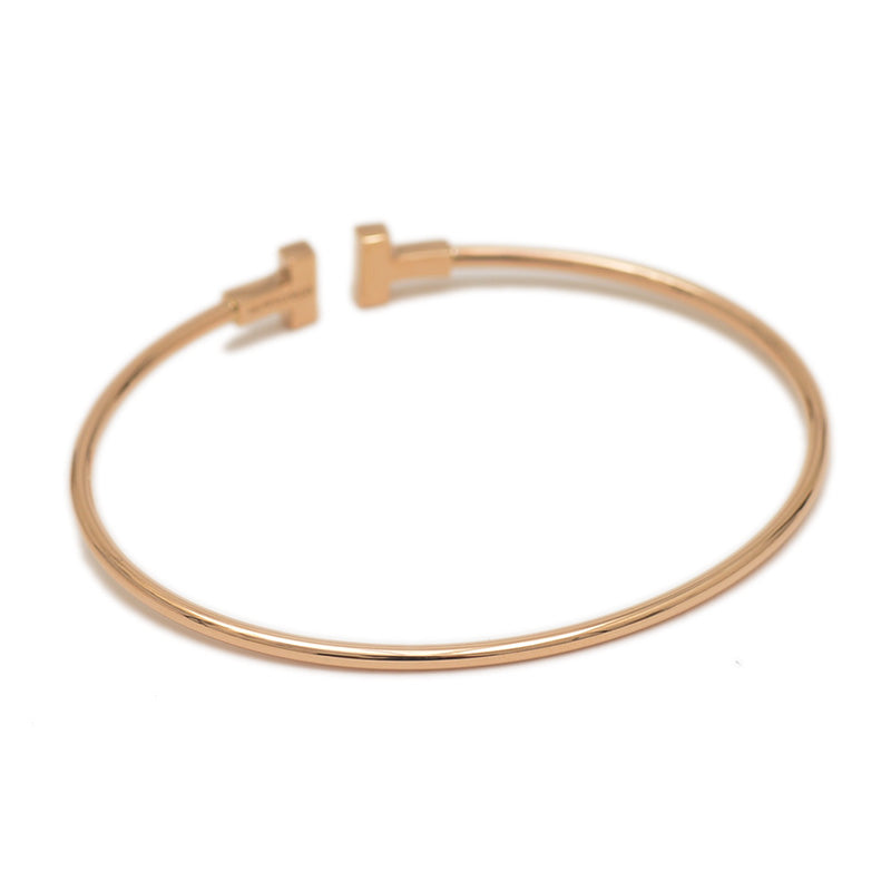 Tナロー ワイヤー ブレスレット ミディアム K18PG ブレスレット