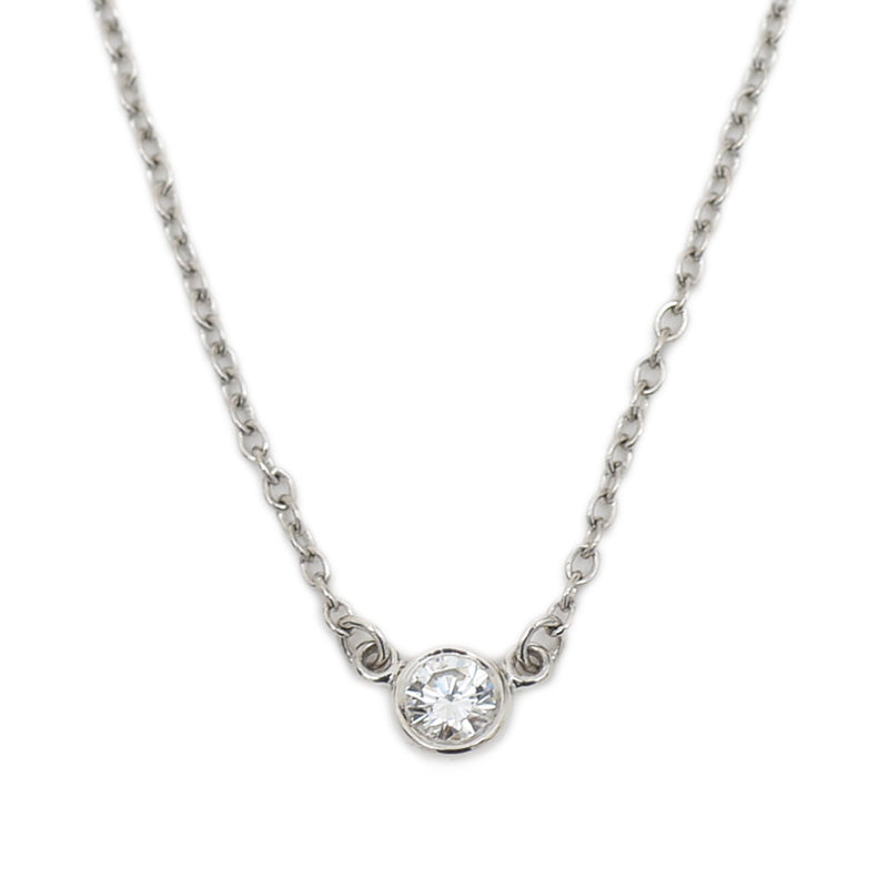 バイザヤード ネックレス Pt950/1Pダイヤ トップ約4mm ネックレス