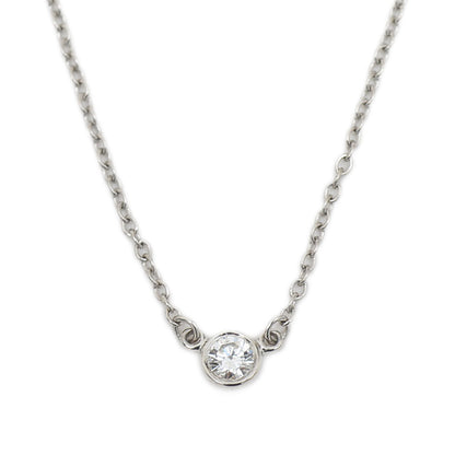 バイザヤード ネックレス Pt950/1Pダイヤ トップ約4mm ネックレス