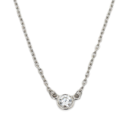 バイザヤード ネックレス Pt950/1Pダイヤ トップ約4mm ネックレス