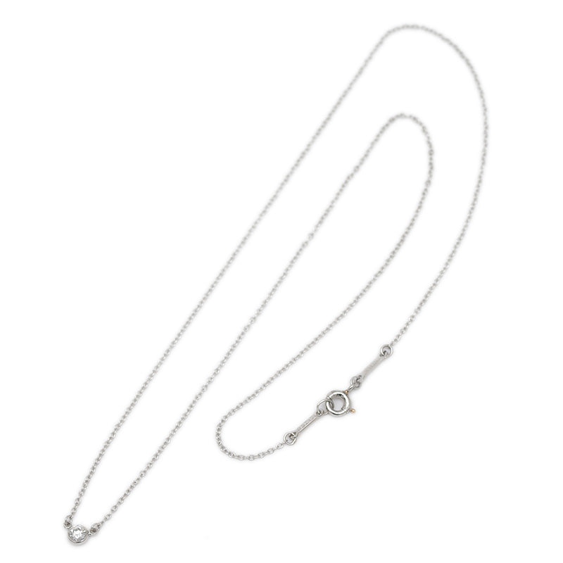 バイザヤード ネックレス Pt950/1Pダイヤ トップ約4mm ネックレス