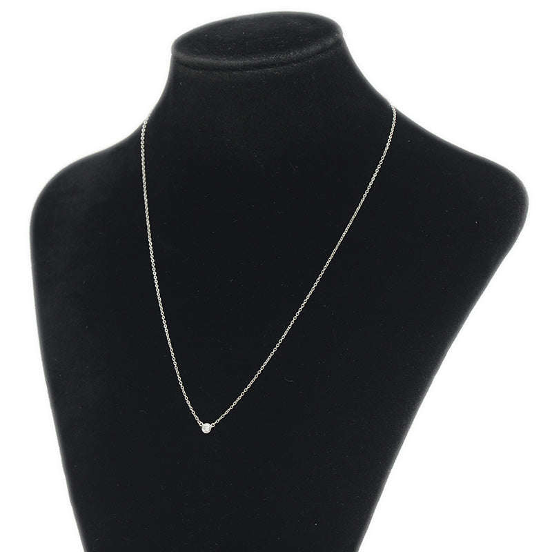 バイザヤード ネックレス Pt950/1Pダイヤ トップ約4mm ネックレス