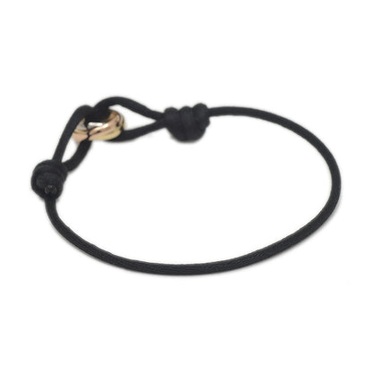 トリニティ ブレスレット スリーカラーゴールド K18YG/WG/PG コットンコード ブレスレット