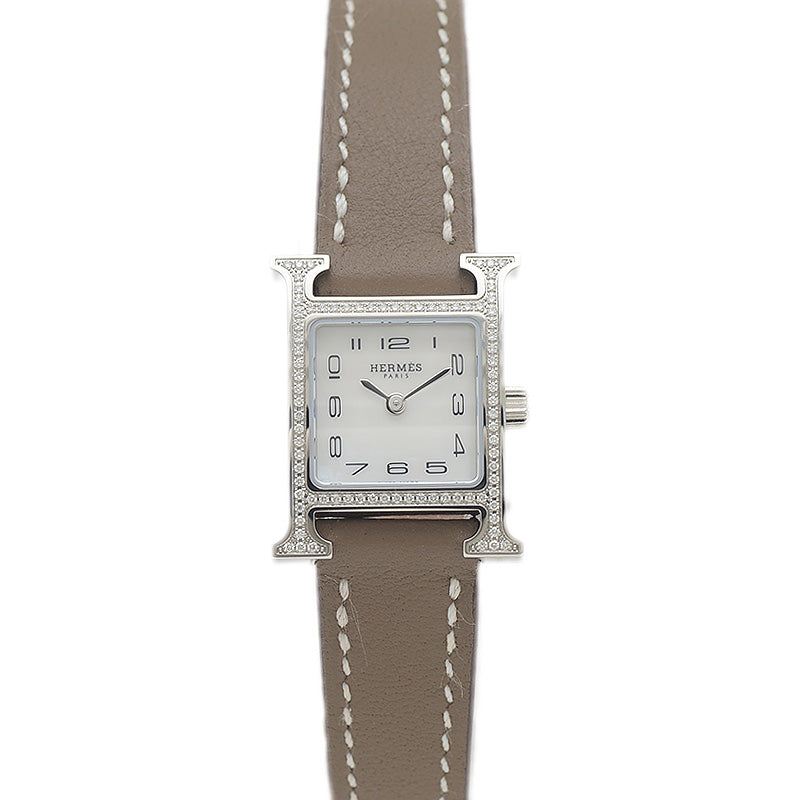 Hウォッチ ミニ ベゼルダイヤ シェル文字盤 クォーツ HH1.131 レディース 腕時計