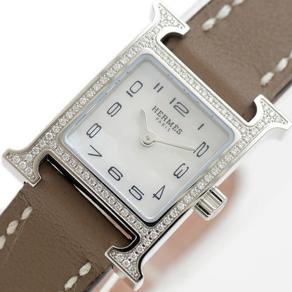 Hウォッチ ミニ ベゼルダイヤ シェル文字盤 クォーツ HH1.131 レディース 腕時計