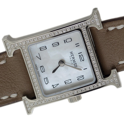 Hウォッチ ミニ ベゼルダイヤ シェル文字盤 クォーツ HH1.131 レディース 腕時計