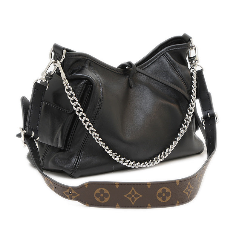 キャリーオール カーゴ バイブ PM ショルダーバッグ ラムレザー ブラック M24861 ショルダーバッグ