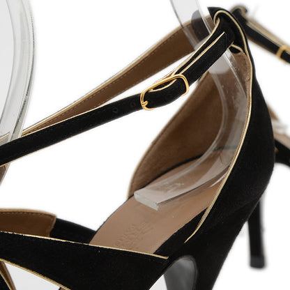 ストラップ サンダル スエード ブラック 36.5サイズ サンダル