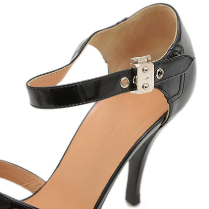 ストラップ サンダル エナメル ブラック #36.5 サンダル