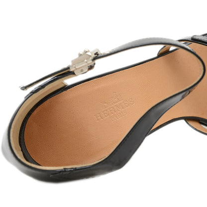 ストラップ サンダル エナメル ブラック #36.5 サンダル