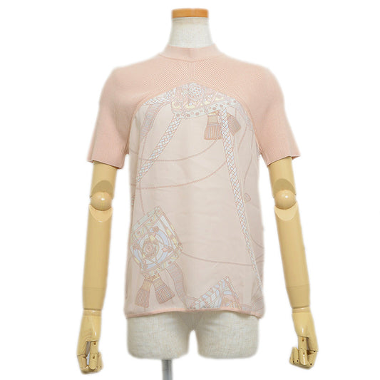 ツイルレーヌ ショートスリーブニット シルク/コットン混 ベージュ #48 ニット