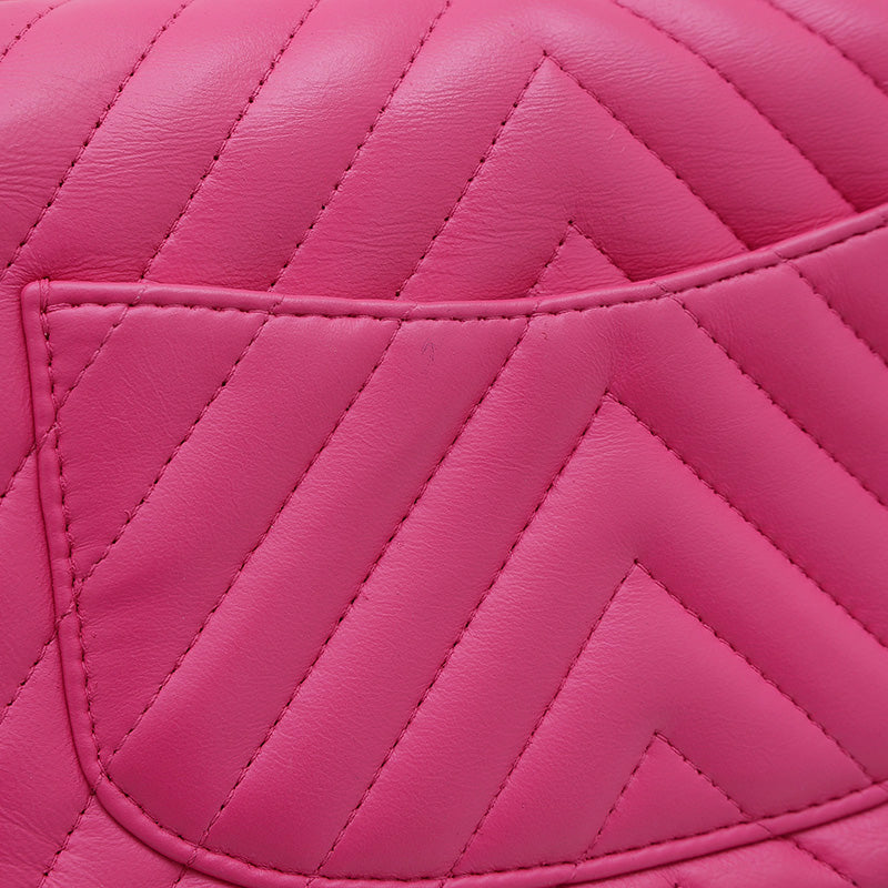 シェブロン ミニ チェーンショルダーバッグ ピンク ラムスキン A35200 ショルダーバッグ