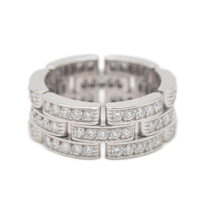 マイヨン パンテール リング 3連 K18WG/ダイヤ #53 N47492 リング・指輪