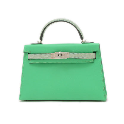 ケリー ミニ ドゥ 2 タッチ マダム/アリゲーター ヴェールコミック W刻印 ハンドバッグ