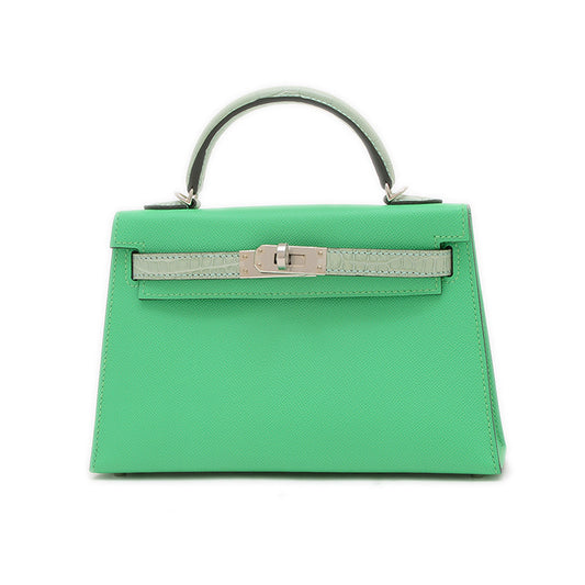 ケリー ミニ ドゥ 2 タッチ マダム/アリゲーター ヴェールコミック W刻印 ハンドバッグ