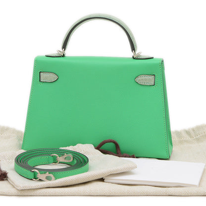 ケリー ミニ ドゥ 2 タッチ マダム/アリゲーター ヴェールコミック W刻印 ハンドバッグ