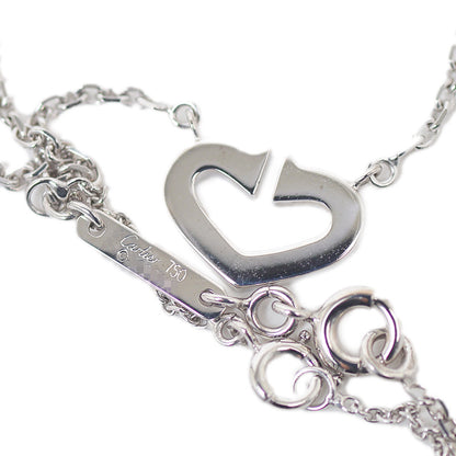 Cハート ネックレス ダイヤ/K18WG B70083 ネックレス