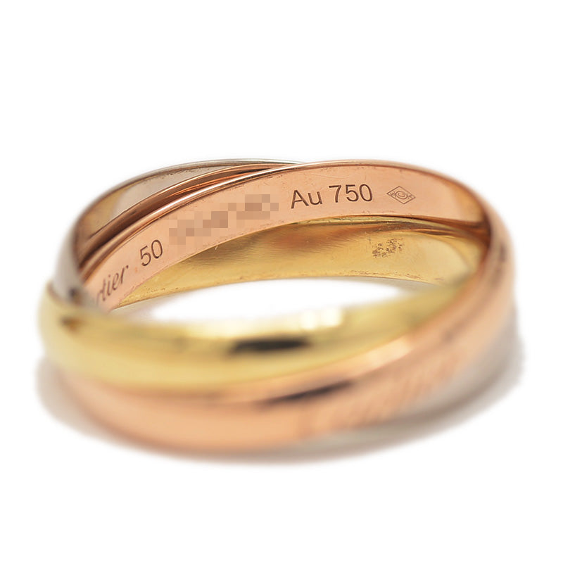 トリニティ リング SM スリーカラーゴールド K18PG/YG/WG #50 リング・指輪
