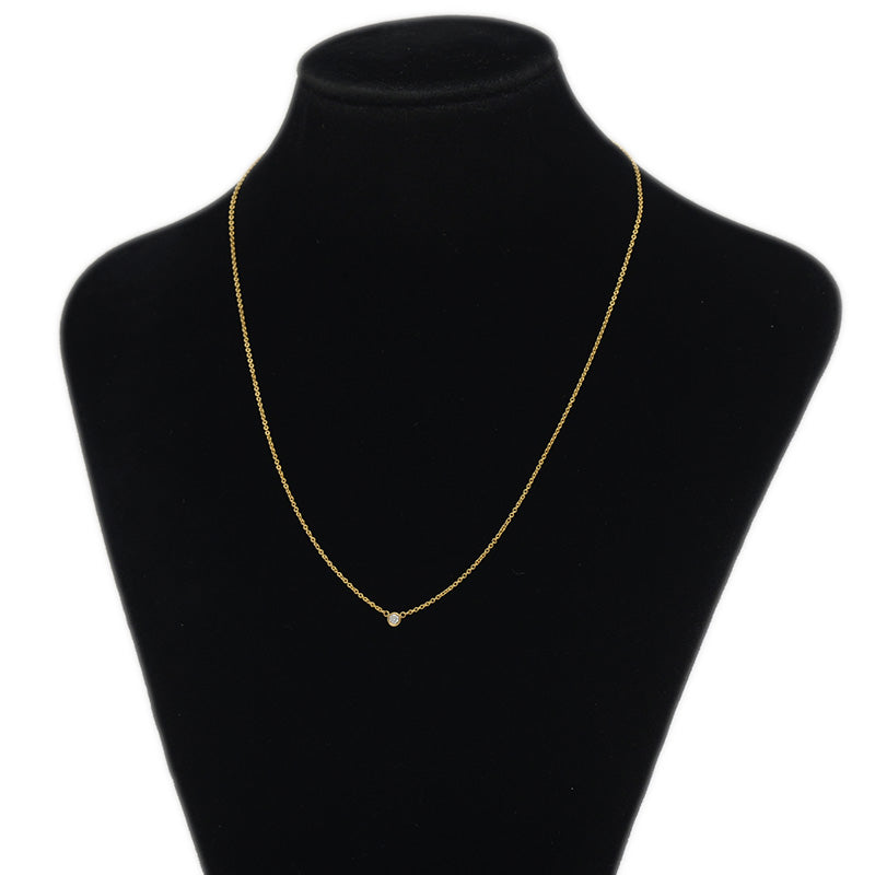 バイザヤード ネックレス 1Pダイヤ 0.05ct K18YG ネックレス