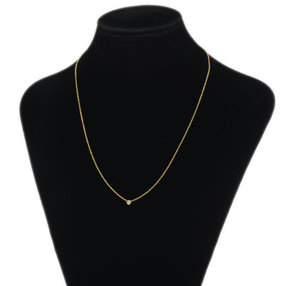 バイザヤード ネックレス 1Pダイヤ 0.05ct K18YG ネックレス
