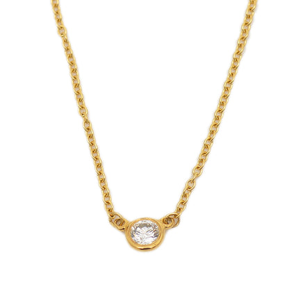 バイザヤード ネックレス ダイヤ約0.12ct K18YG ネックレス