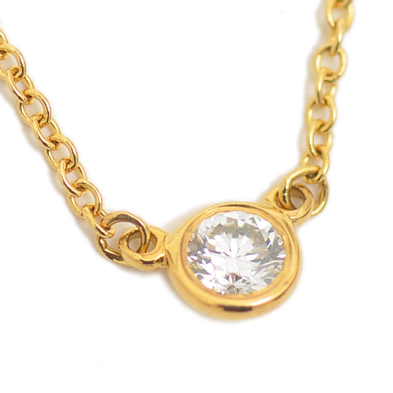 バイザヤード ネックレス ダイヤ約0.12ct K18YG ネックレス
