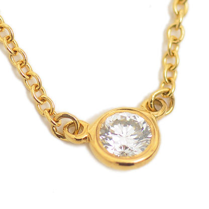 バイザヤード ネックレス ダイヤ約0.12ct K18YG ネックレス