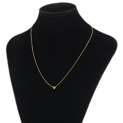 バイザヤード ネックレス ダイヤ約0.12ct K18YG ネックレス