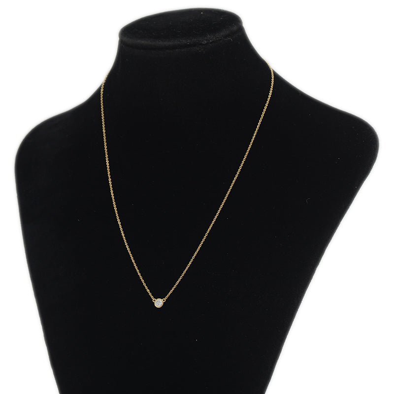 バイザヤード ネックレス ダイヤ約0.2ct K18YG ネックレス