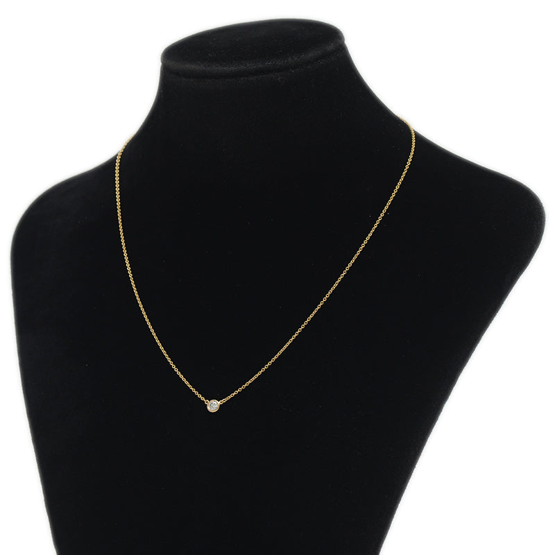 バイザヤード ネックレス ダイヤ約0.18ct K18YG ネックレス