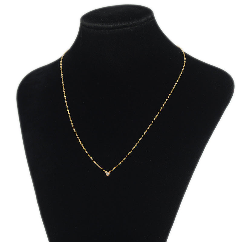 バイザヤード ネックレス ダイヤ約0.08ct K18YG ネックレス