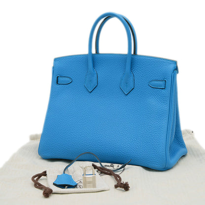 バーキン25 トゴ ブルーザンジバル シルバー金具 A刻印 ハンドバッグ